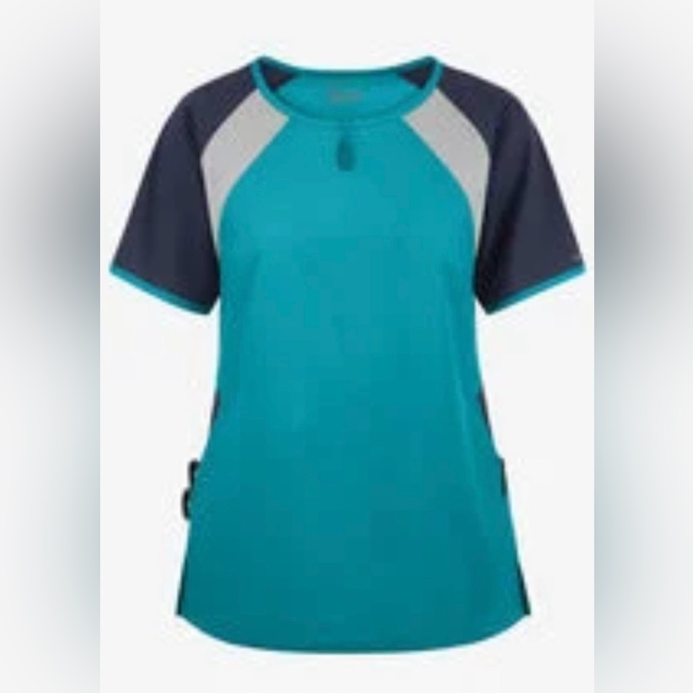 Butter-Soft Women's Tri-Colorblock Scrub Top